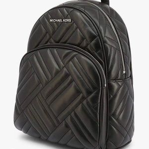 Michael Kors Abbey Leather Quilted Backpack